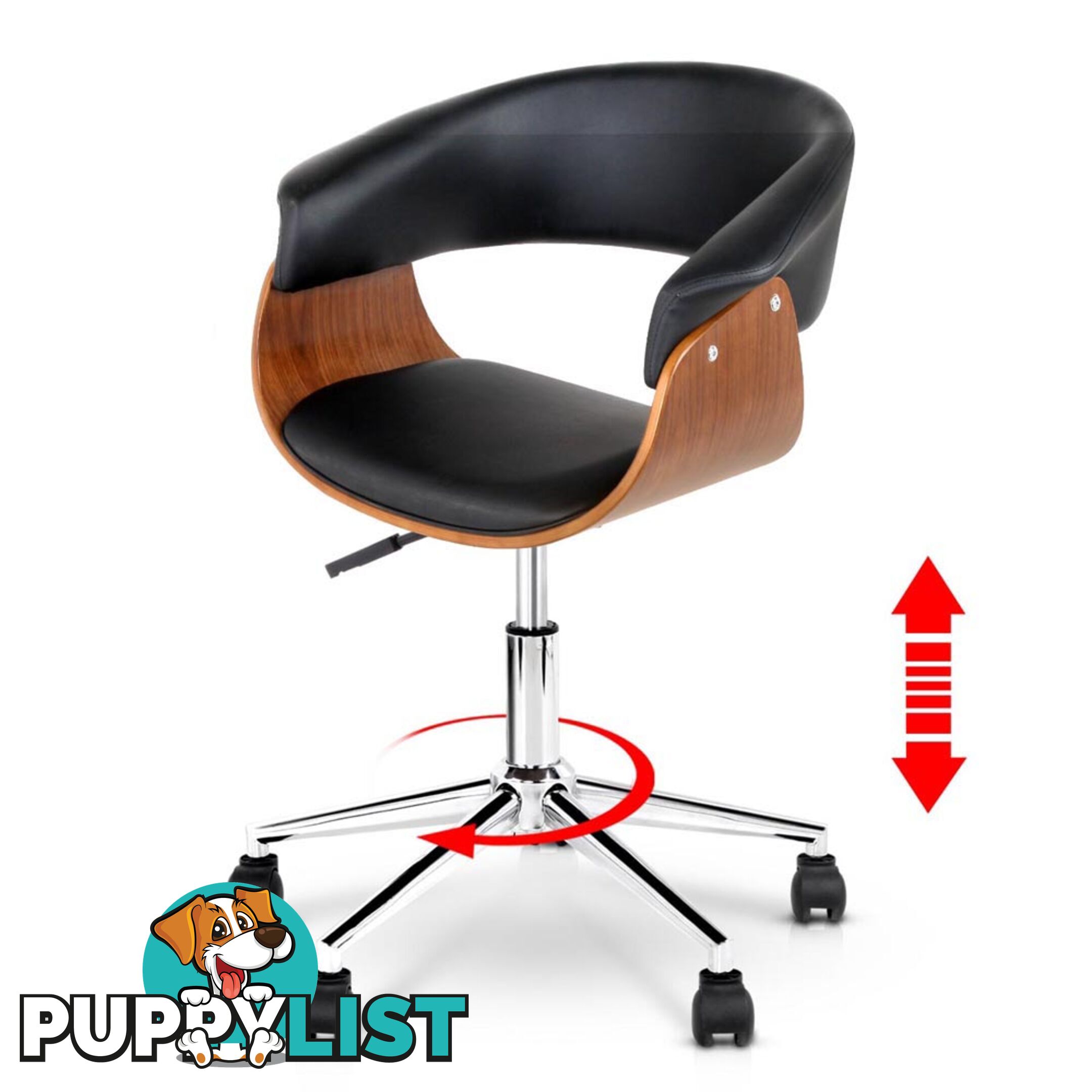 PU Leather Curved Office Chair