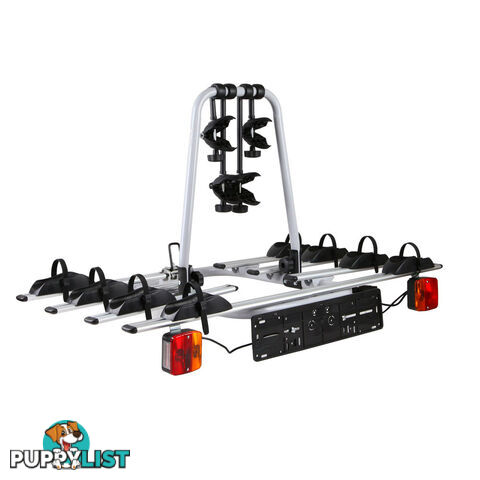 Bicycle Bike Carrier Rack  w/ Tow Ball Mount Black Silver