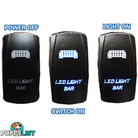 LED LIGHT BAR CARLING ROCKER SWITCH LASER ETCHED WORK LIGHT BAR 4WD UTE 12V 24V