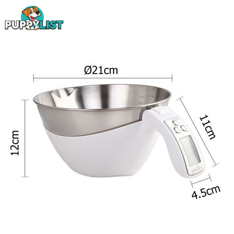 LCD Display Electronic Kitchen Scale Food Measuring Bowl