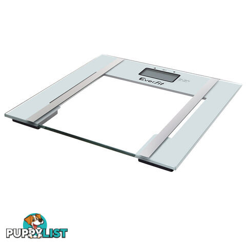 Electronic Digital Body Fat & Hydration Bathroom Glass Scale White