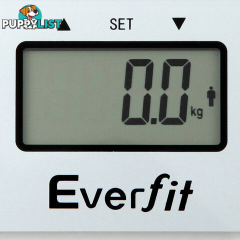 Electronic Digital Body Fat & Hydration Bathroom Glass Scale White