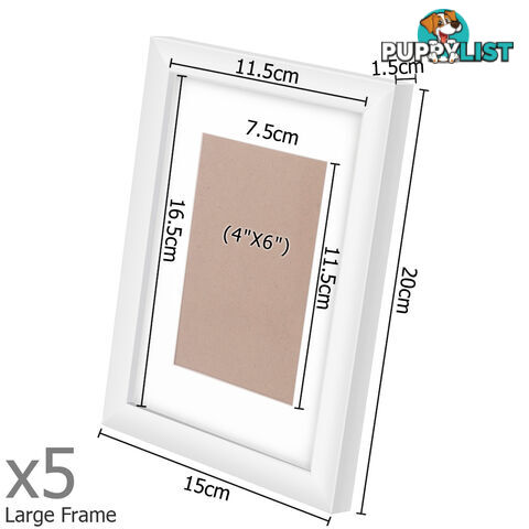 26 pcs Photo Frames Set Wall White