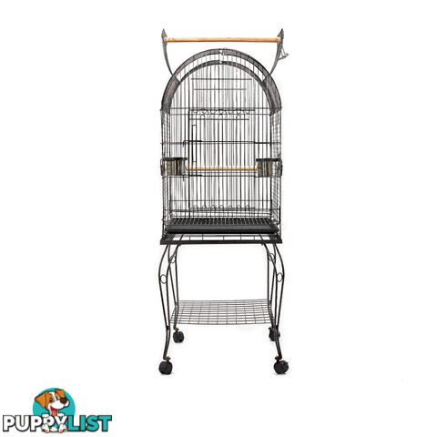 Parrot Pet Aviary Bird Cage w/ Open Roof 150cm Black