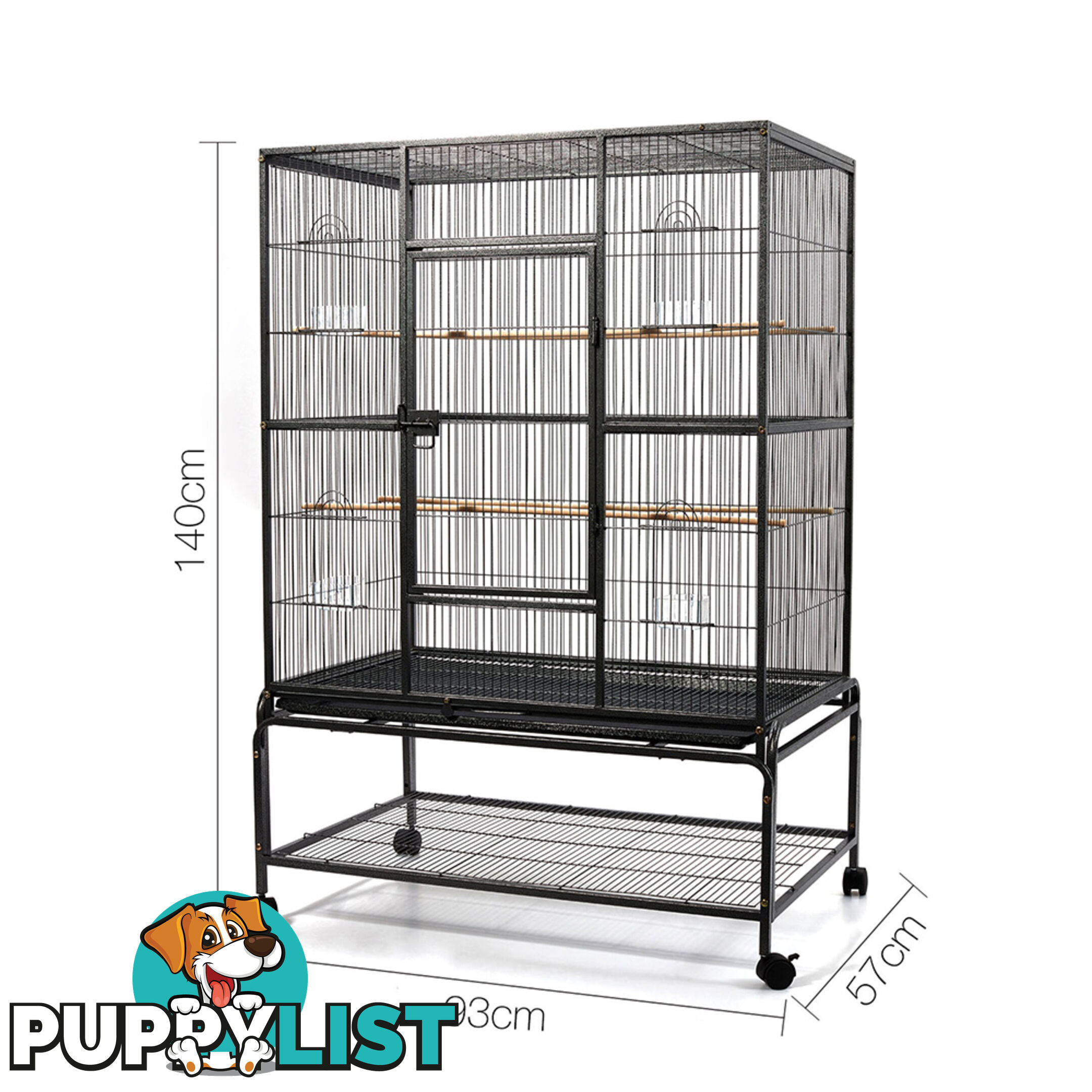 Pet Bird Cage Black Large - 140CM