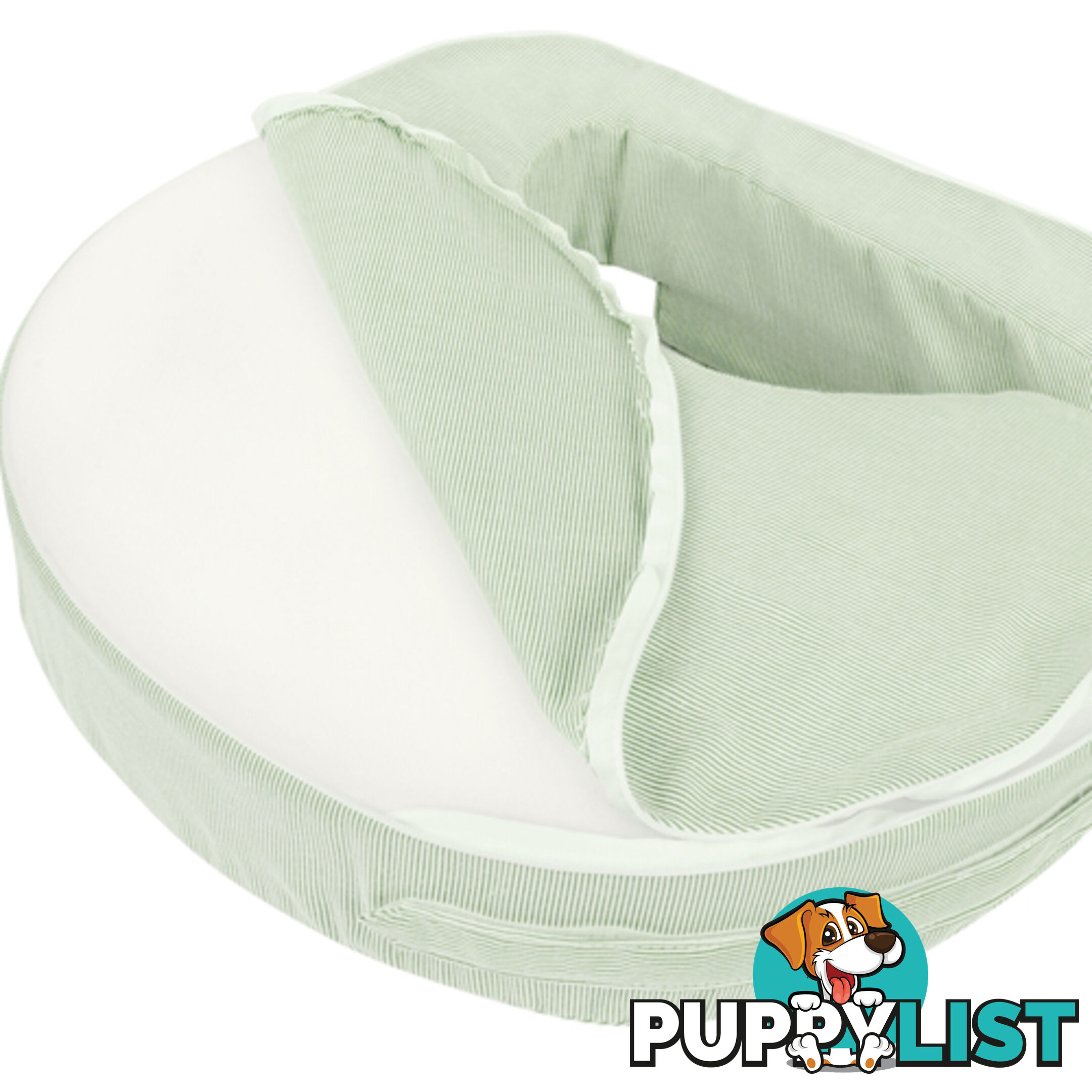 Baby Breast Feeding Support Memory Foam Pillow w/ Zip Cover Green