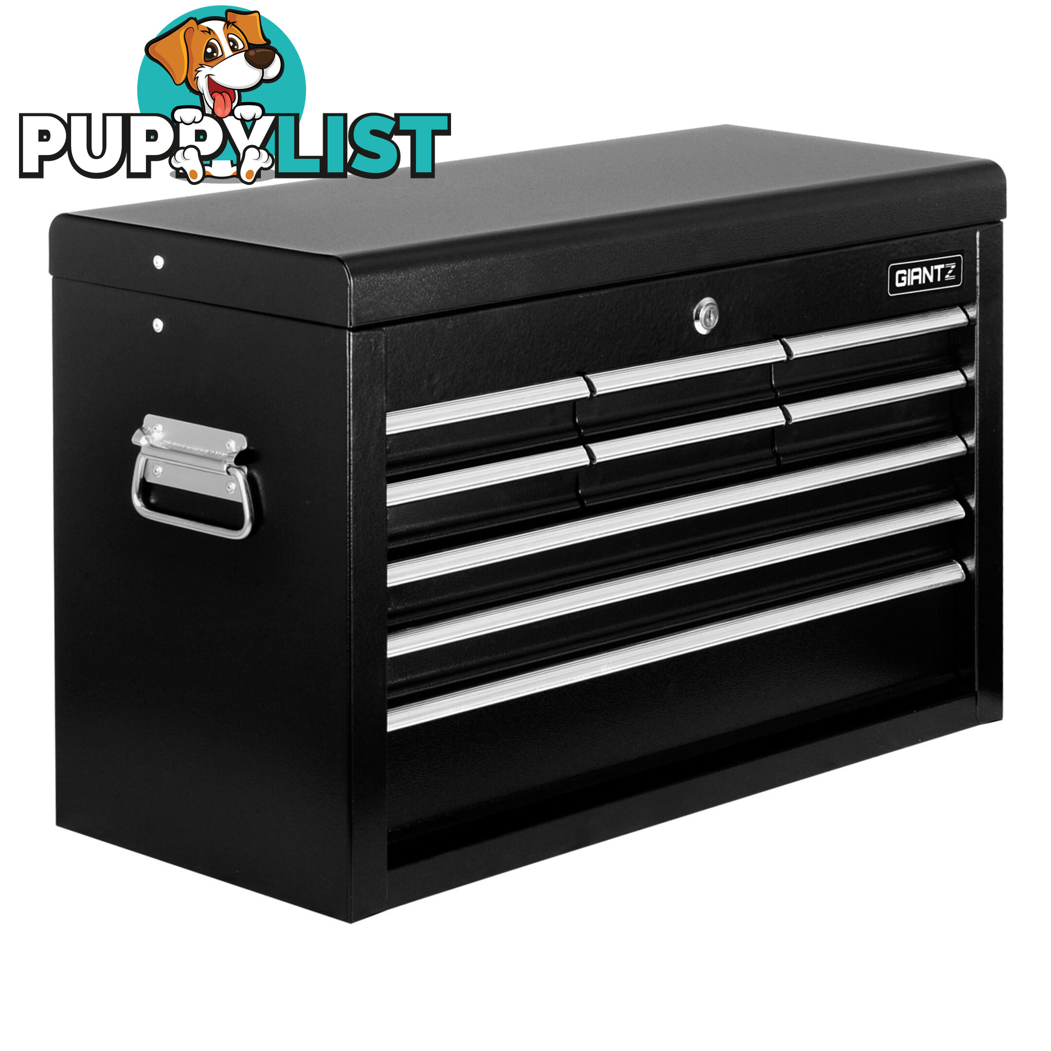 9 Drawers Tool Box Chest Black