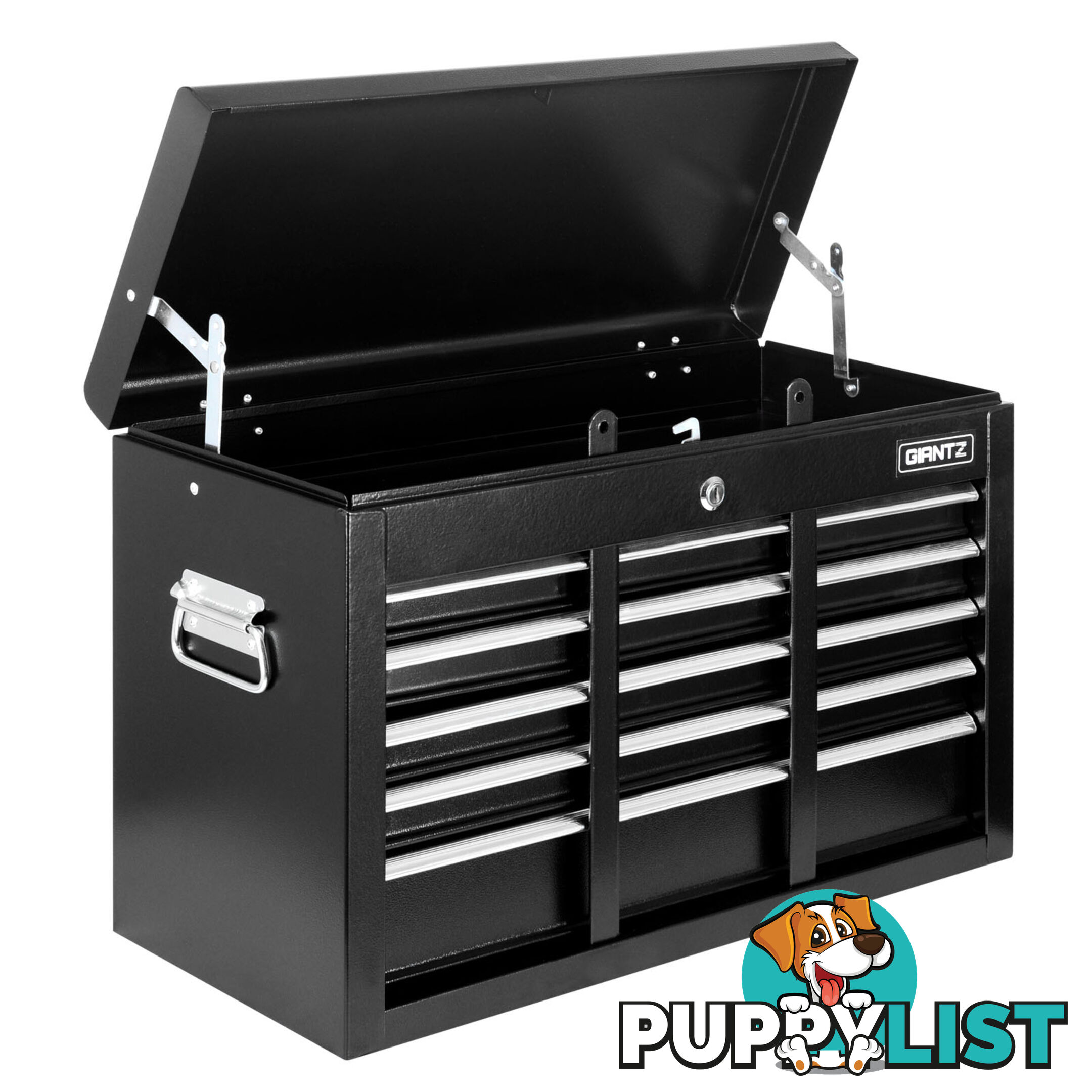 9 Drawers Tool Box Chest Black