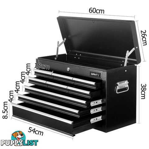 9 Drawers Tool Box Chest Black