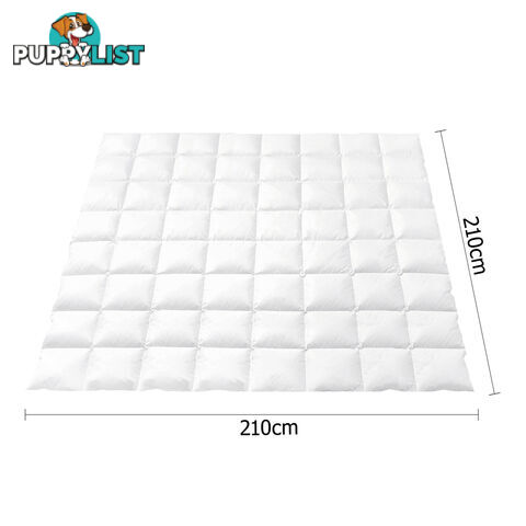 Duck Feather Down Quilt Queen White