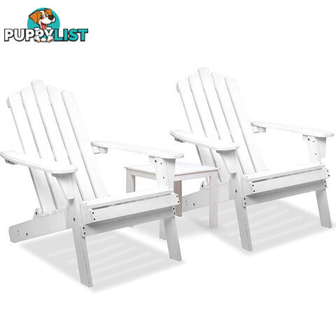 Adirondack Chairs & Side Table  3 Piece Set