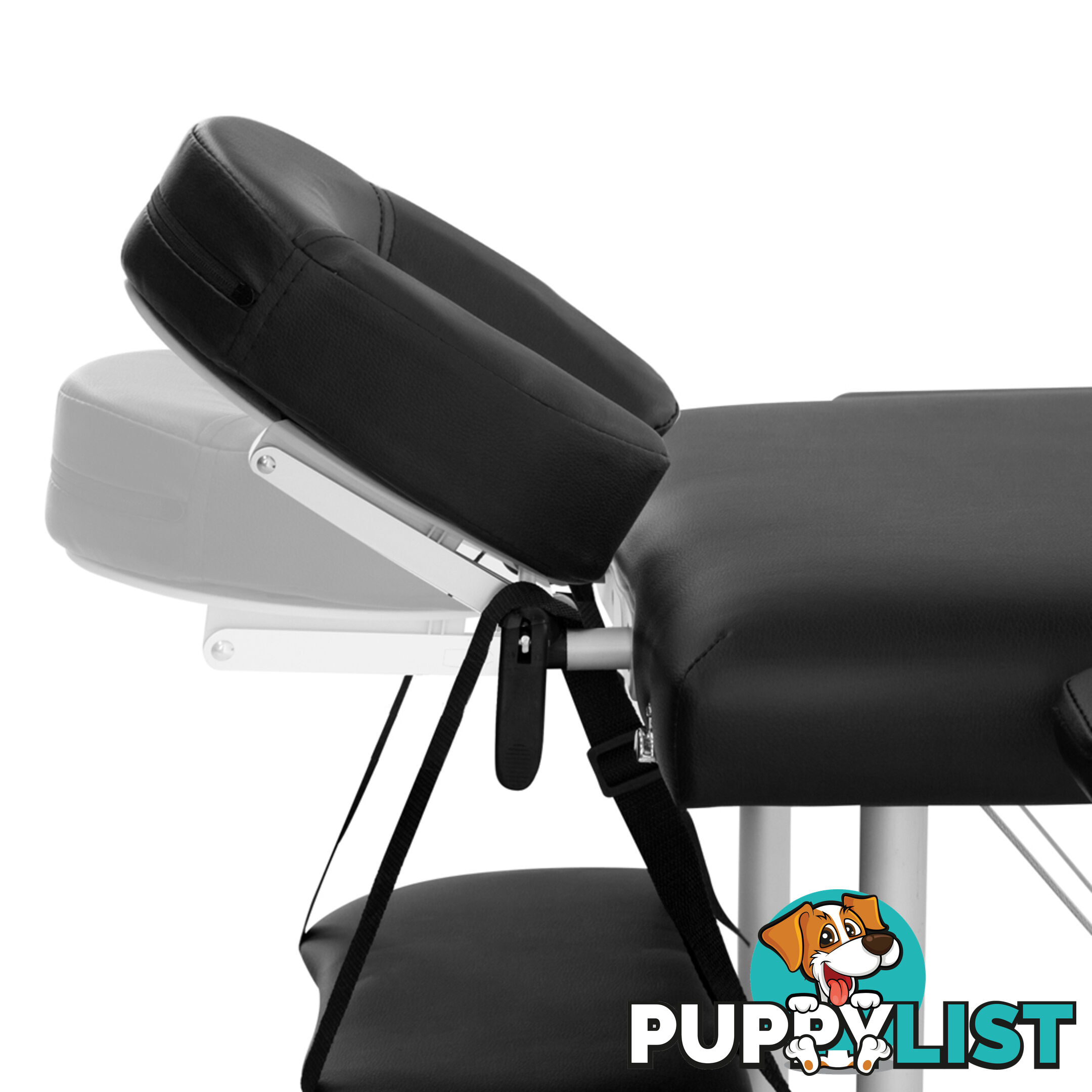 Portable Aluminium 3 Fold Massage Table Chair Bed Black 75cm