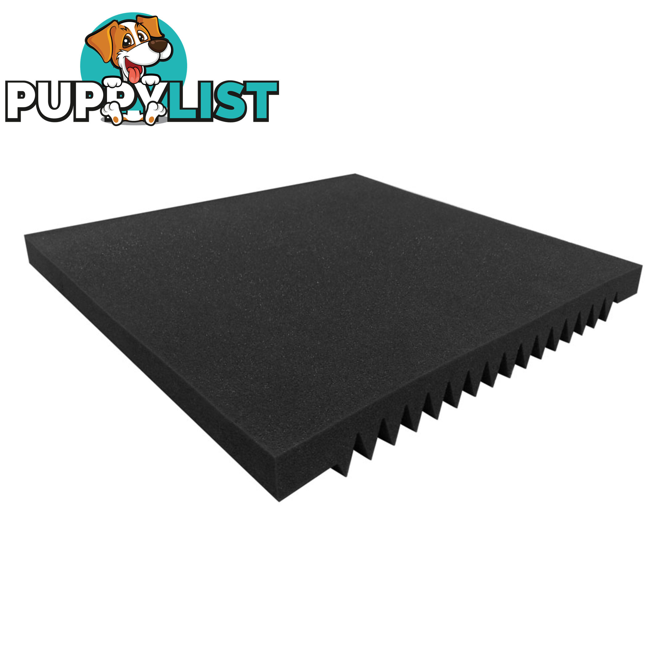 Set of 10 Studio Acoustic Foam Tile Wedge Black 50 x 50 x 5cm