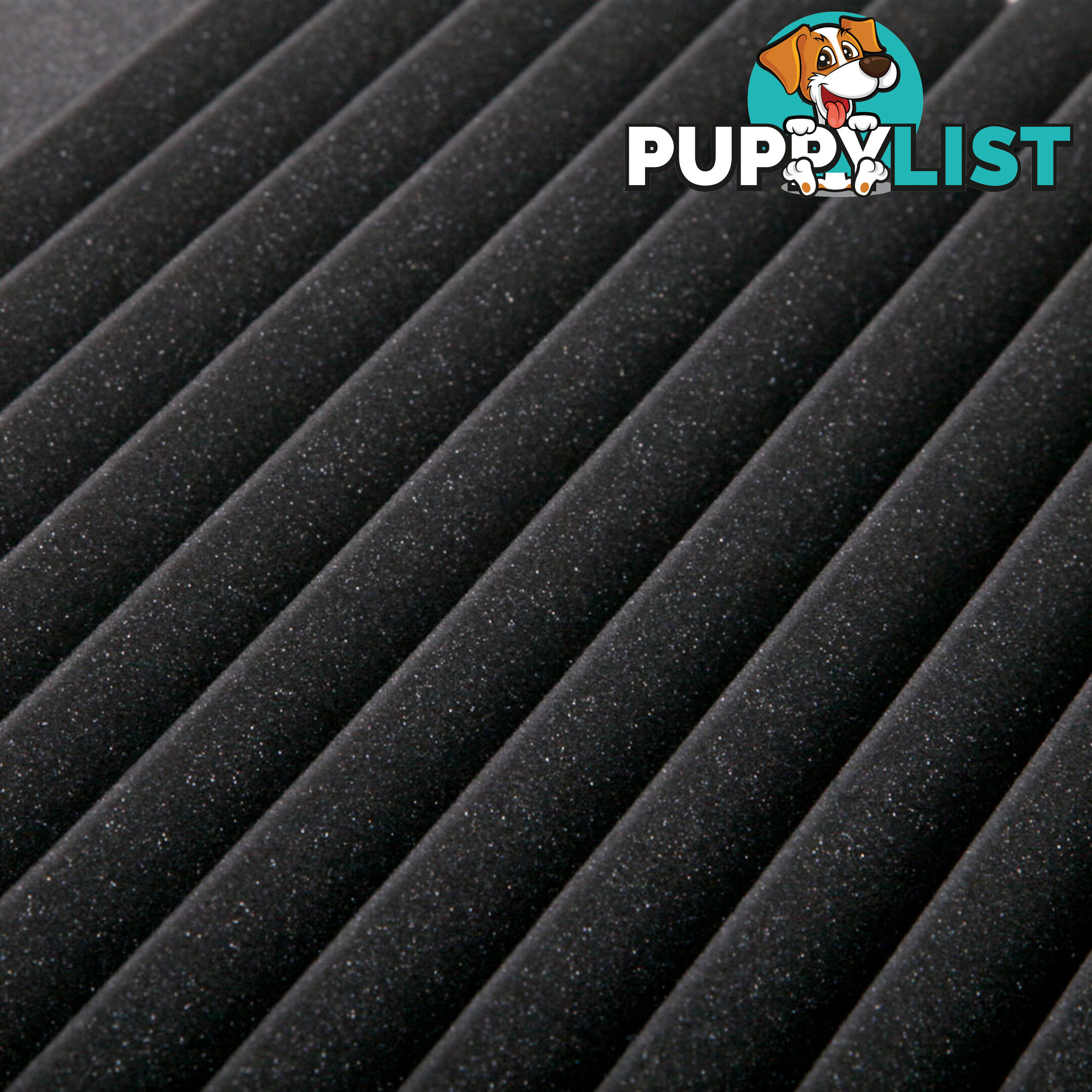 Set of 10 Studio Acoustic Foam Tile Wedge Black 50 x 50 x 5cm