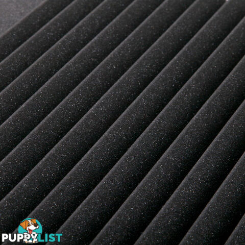 Set of 10 Studio Acoustic Foam Tile Wedge Black 50 x 50 x 5cm