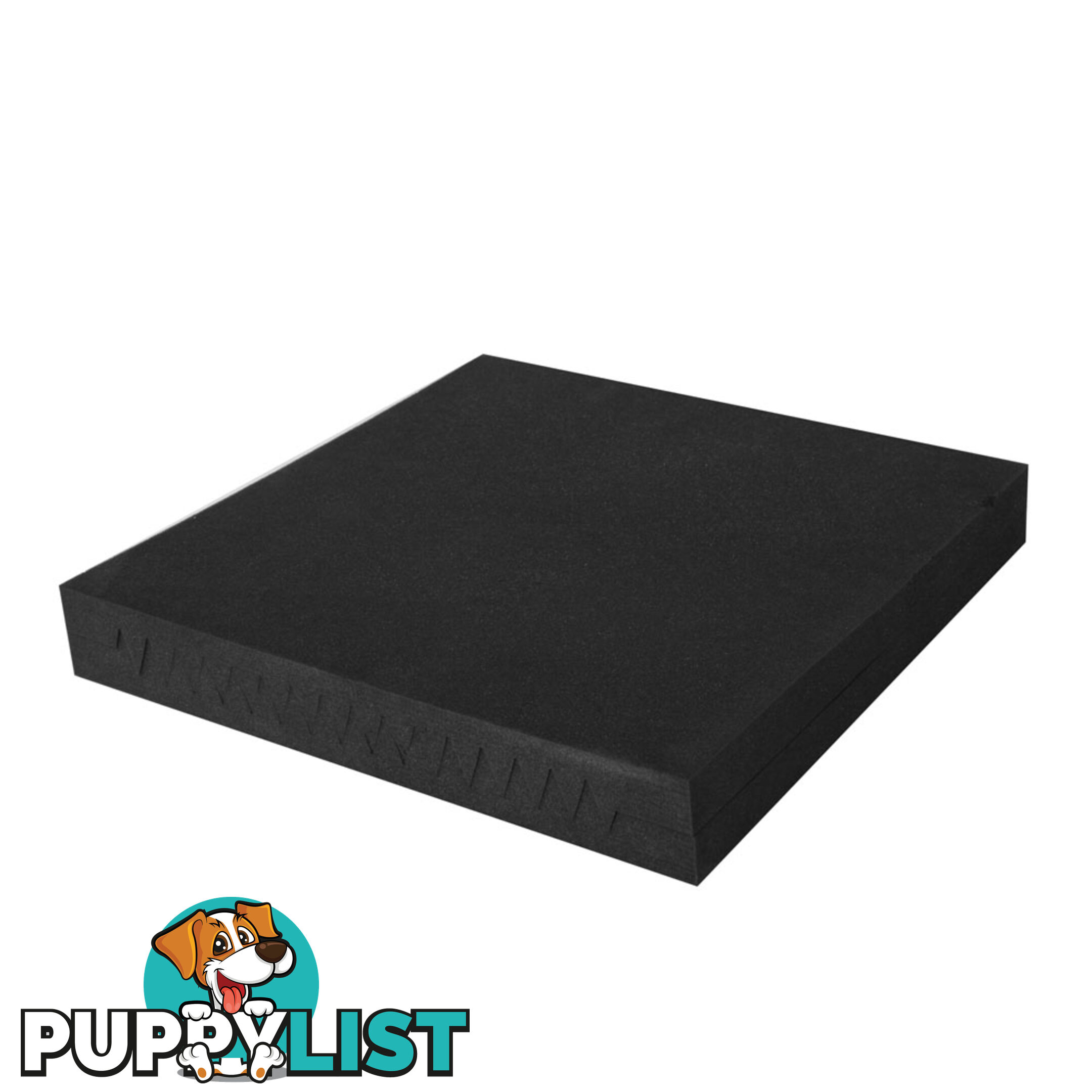 Set of 10 Studio Acoustic Foam Tile Wedge Black 50 x 50 x 5cm