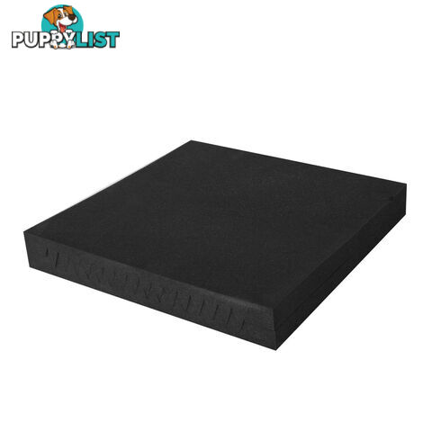 Set of 10 Studio Acoustic Foam Tile Wedge Black 50 x 50 x 5cm