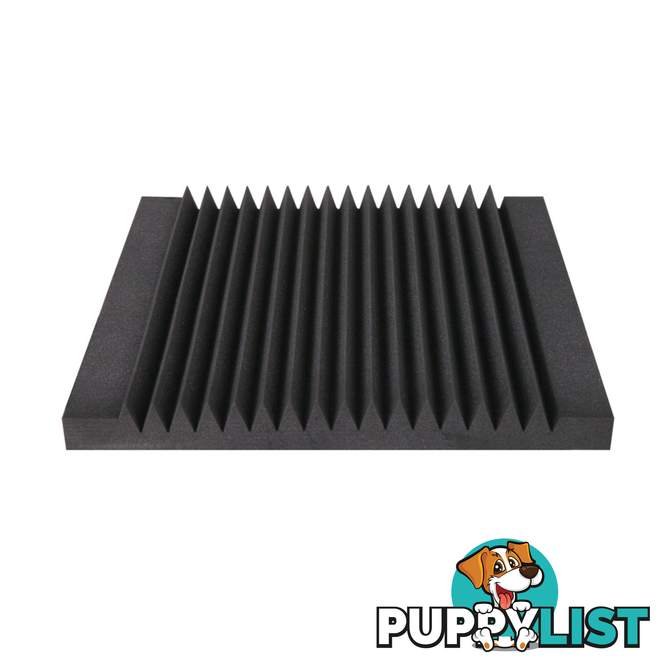 Set of 10 Studio Acoustic Foam Tile Wedge Black 50 x 50 x 5cm