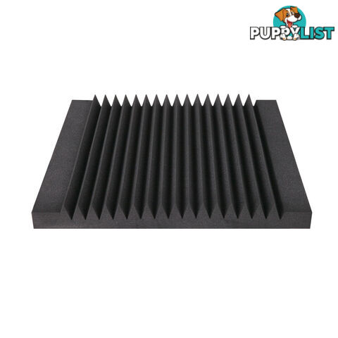 Set of 10 Studio Acoustic Foam Tile Wedge Black 50 x 50 x 5cm