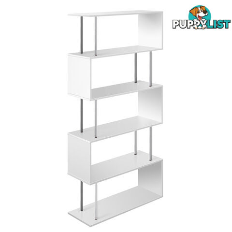 5 Tier Display/Book/Storage Shelf Unit White