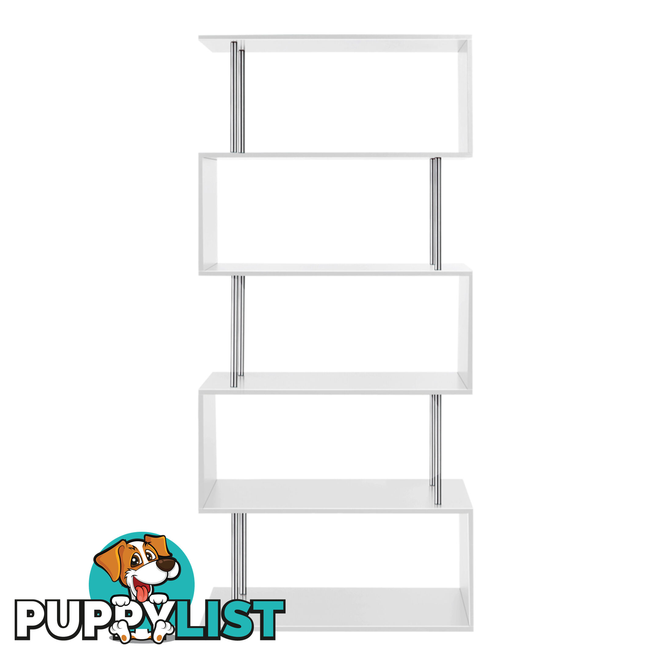 5 Tier Display/Book/Storage Shelf Unit White