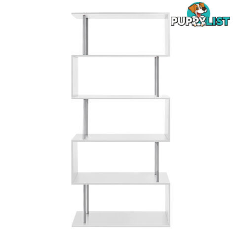 5 Tier Display/Book/Storage Shelf Unit White