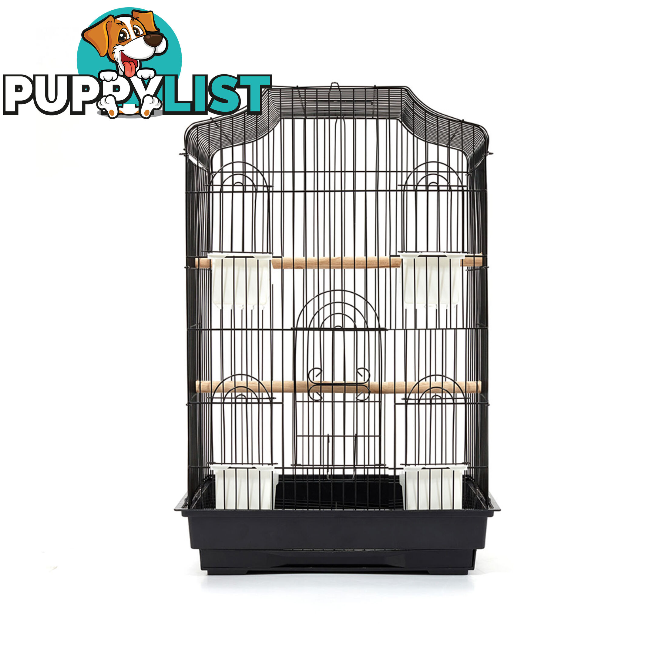 Pet Bird Cage Black Medium - 68CM