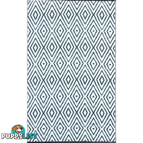 Diamond Reversable Rug Black & White 120x180cm