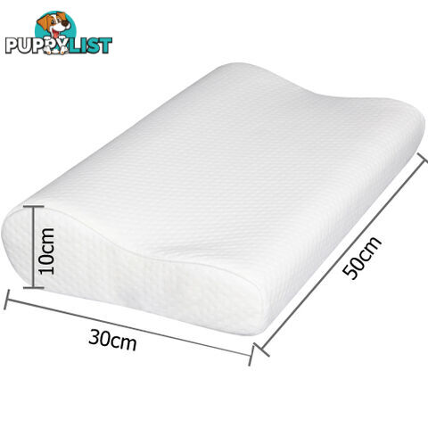 Set of 2 Visco Elastic Memory Foam Contour Pillows