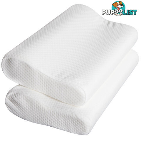 Set of 2 Visco Elastic Memory Foam Contour Pillows