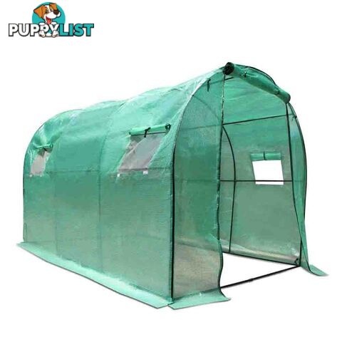 Greenhouse with Green PE Cover - 3M x 2M