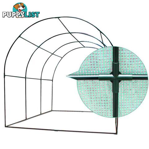 Greenhouse with Green PE Cover - 3M x 2M