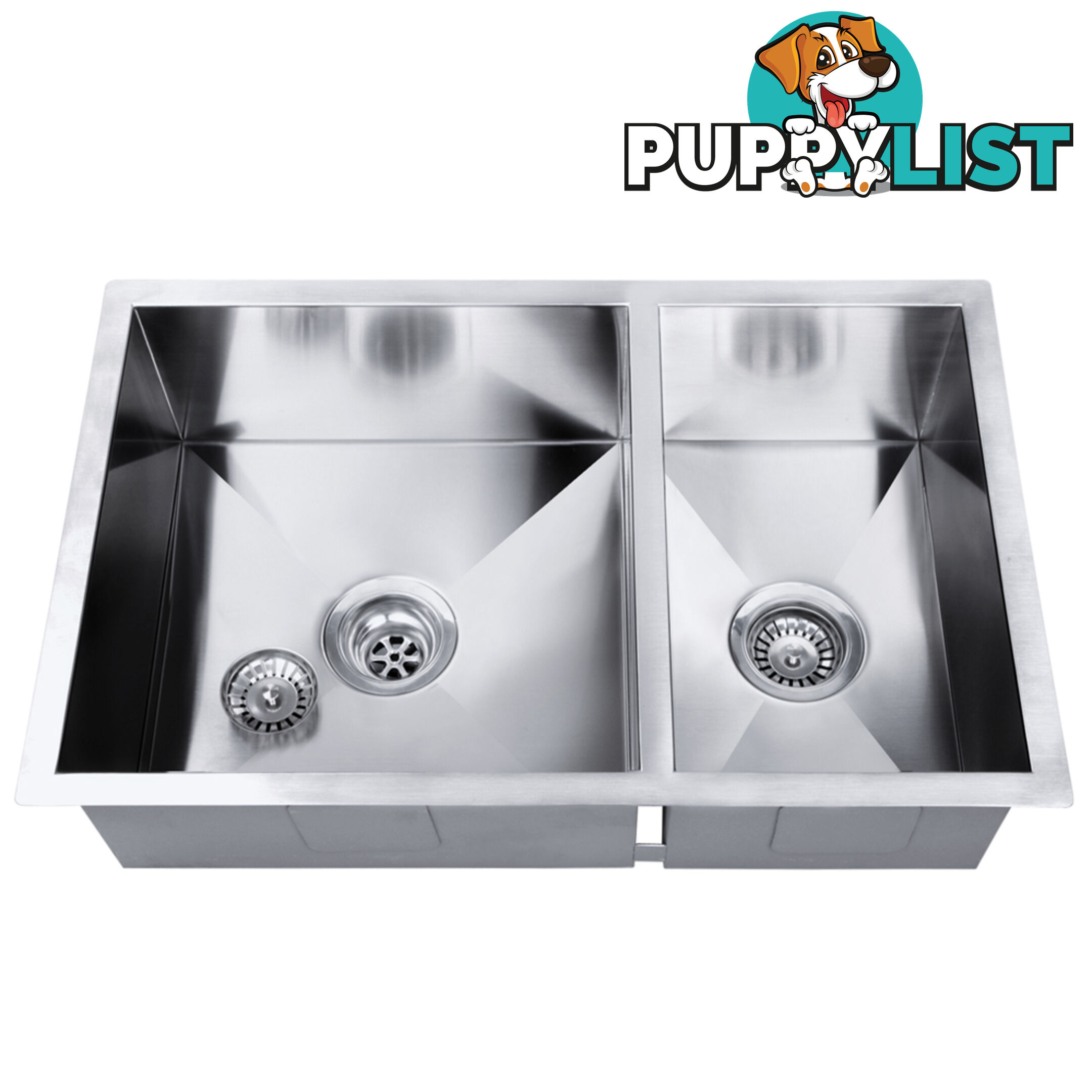 Stainless Steel Kitchen/Laundry Sink w/ Strainer Waste 715x450mm