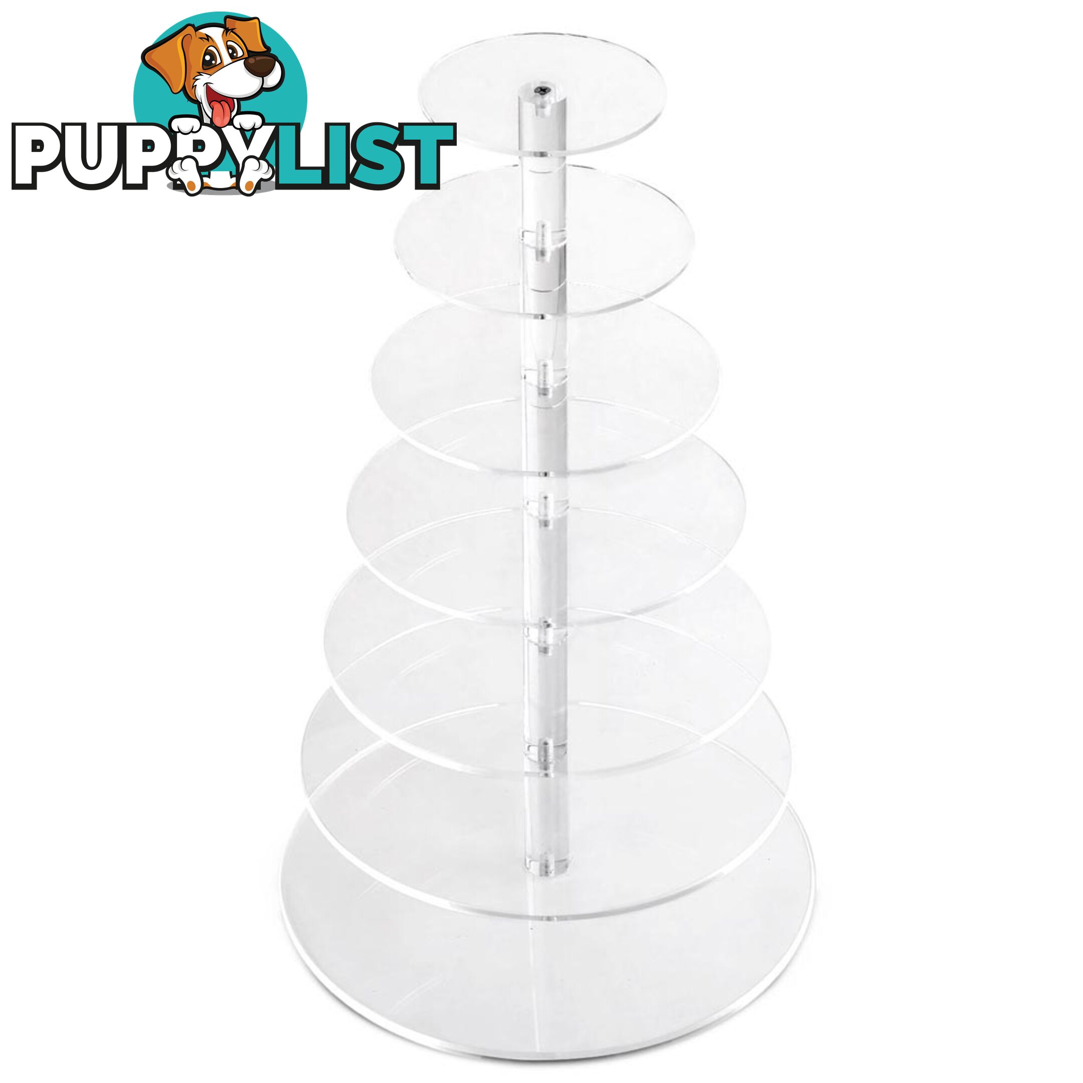 7 Tier Clear Acrylic Cake Stand 65CM