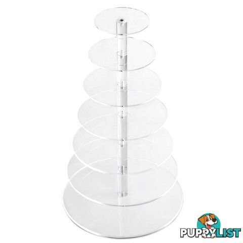 7 Tier Clear Acrylic Cake Stand 65CM