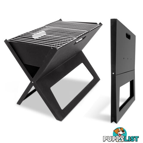 Portable Notebook Grill BBQ Foldable Folding Charcoal Camping Barbecue Picnic