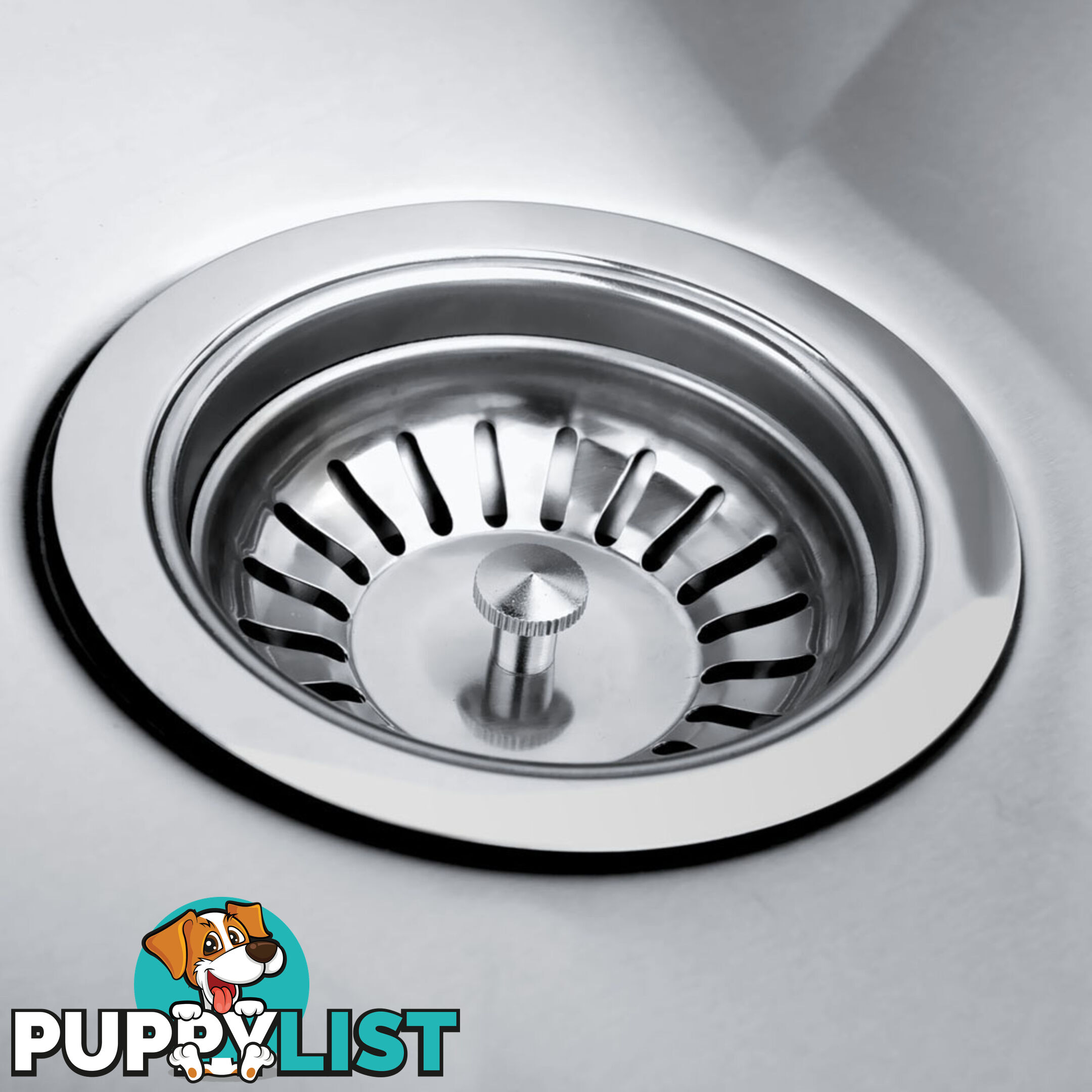 Stainless Steel Kitchen/Laundry Sink w/ Strainer Waste 870x450mm