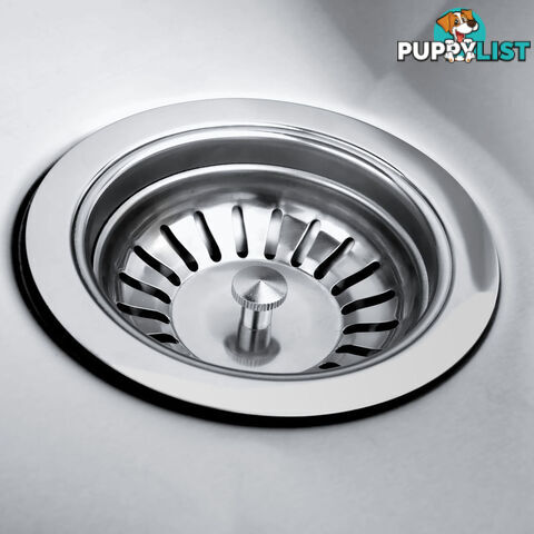 Stainless Steel Kitchen/Laundry Sink w/ Strainer Waste 870x450mm