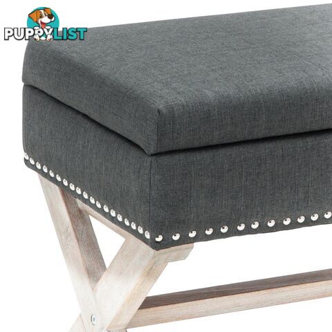 Seat Footstool Bench Stool Storage Ottoman - Grey