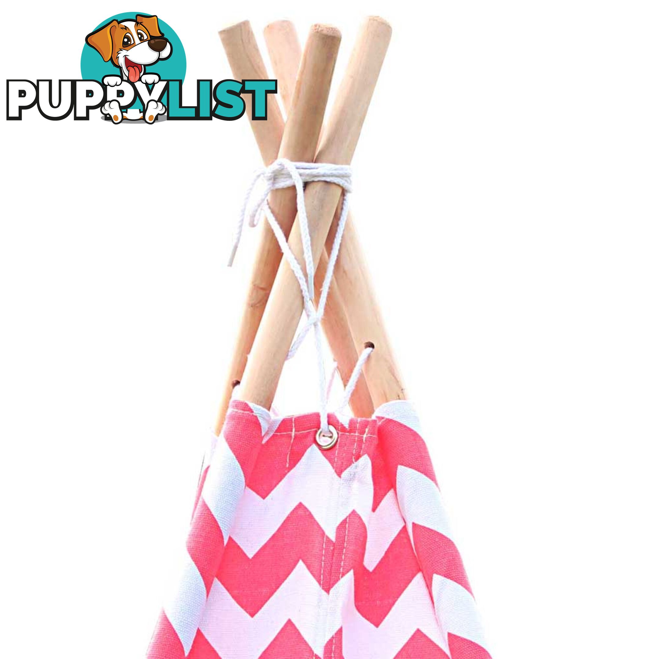 4 Poles Teepee Tent w/ Storage Bag Coral