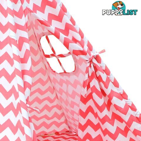 4 Poles Teepee Tent w/ Storage Bag Coral