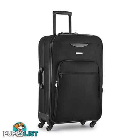 Soft Case Travel Luggage with TSA Lock Black