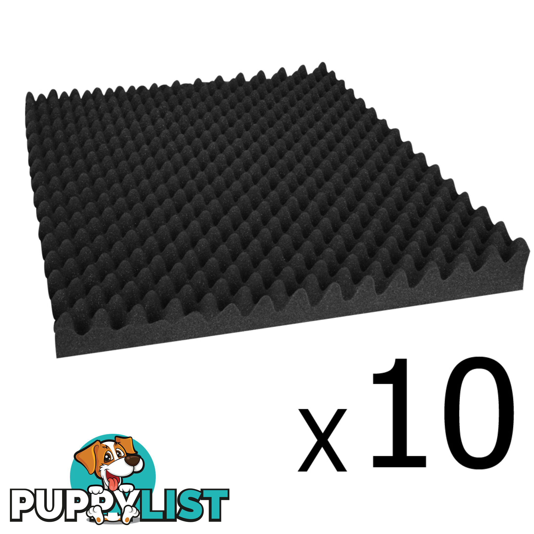 Studio 10 Eggshell Acoustic Foam Black 50 x 50cm