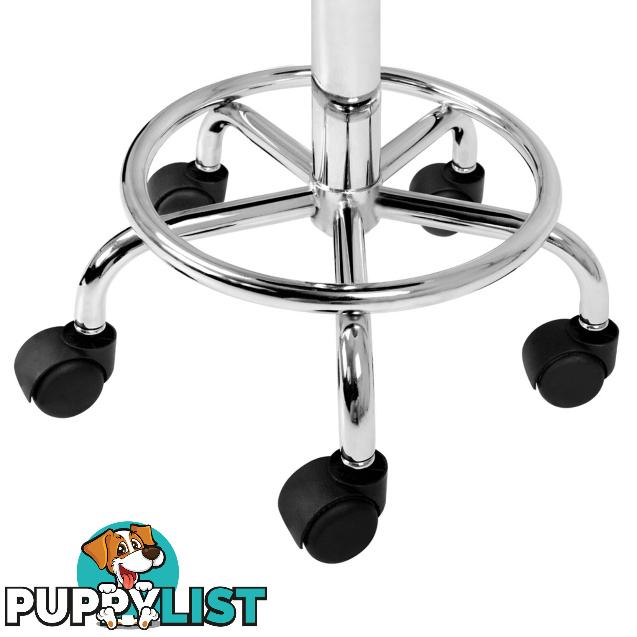 Saddle PU Swivel Salon Stool Black