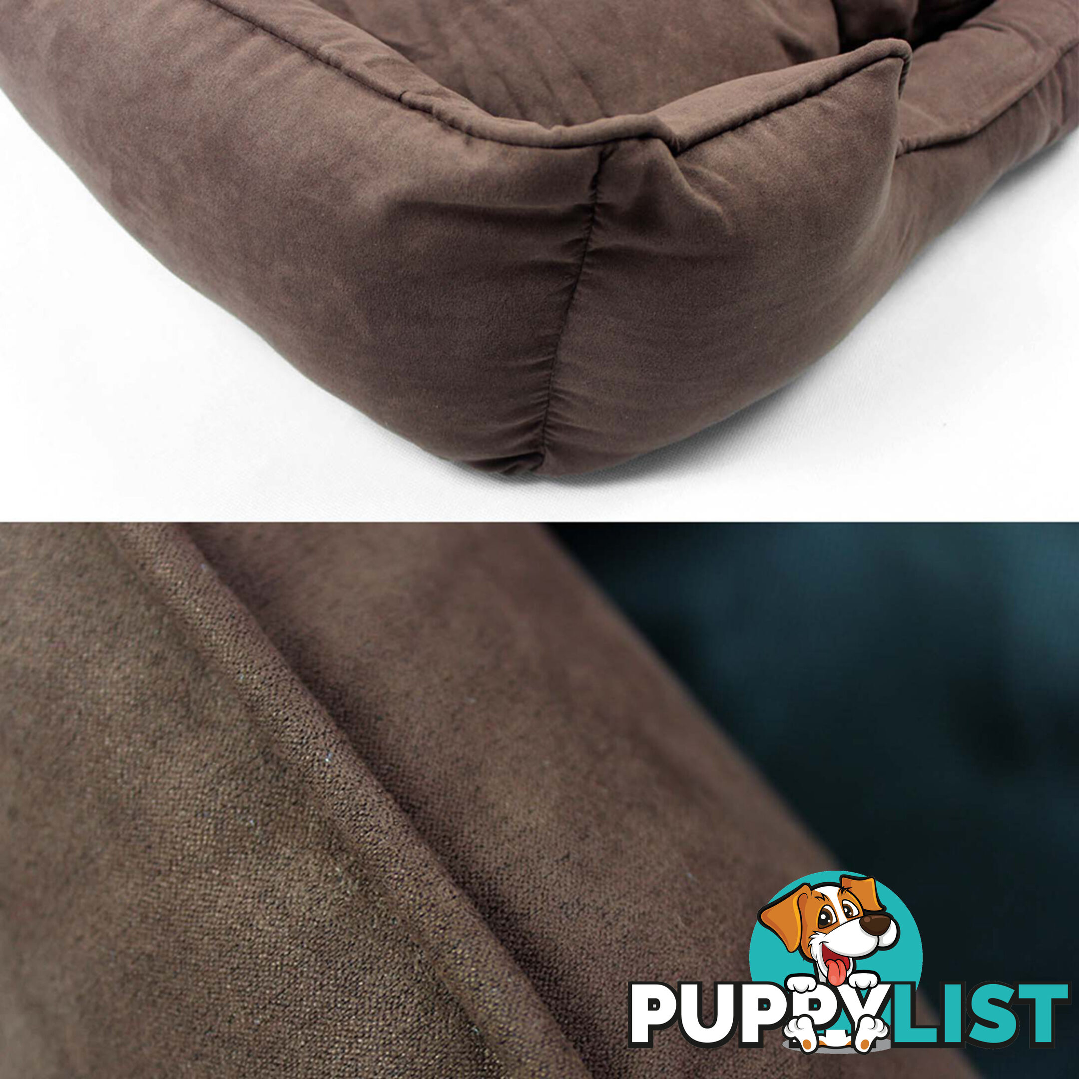 Faux Suede Washable Dog Bed - Large