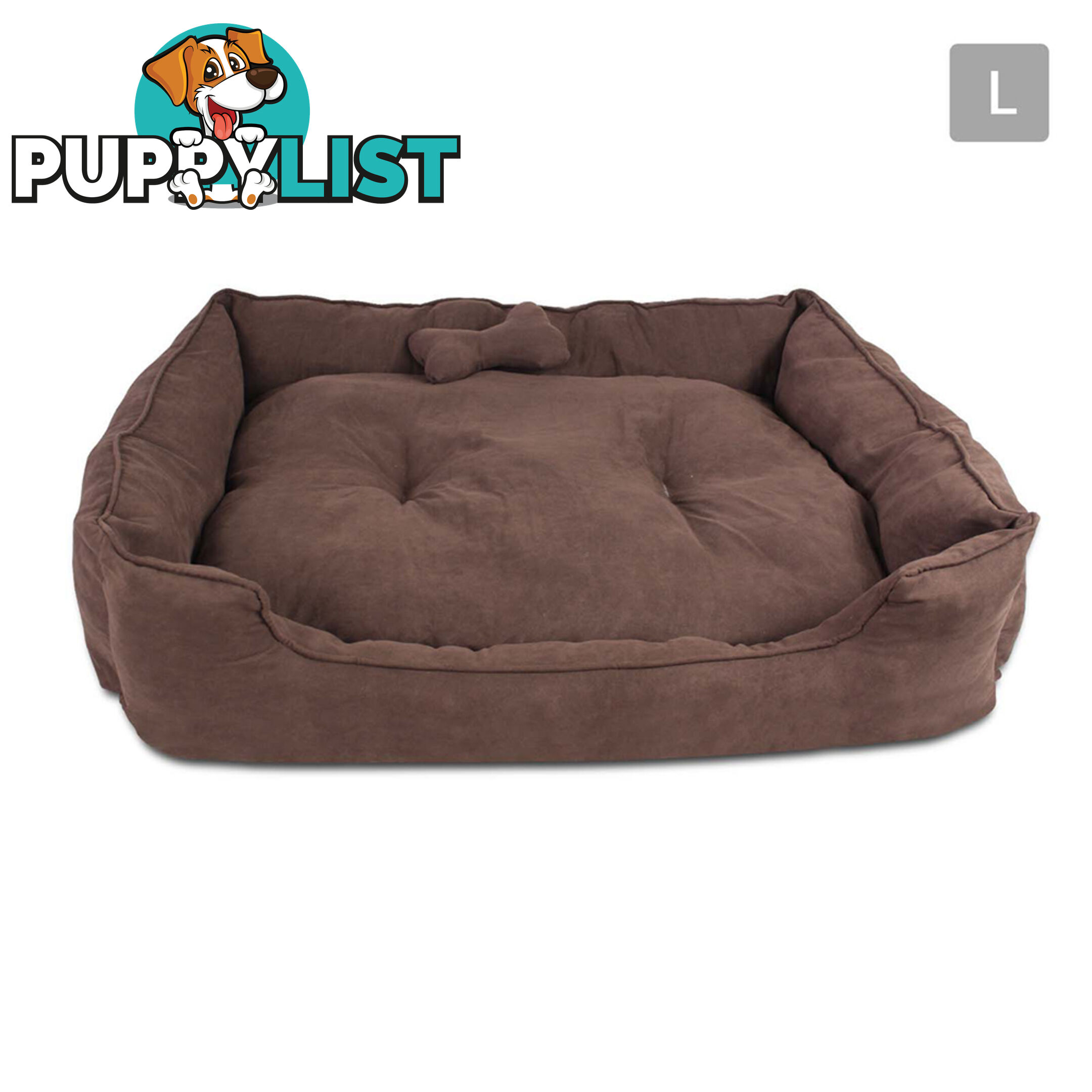 Faux Suede Washable Dog Bed - Large