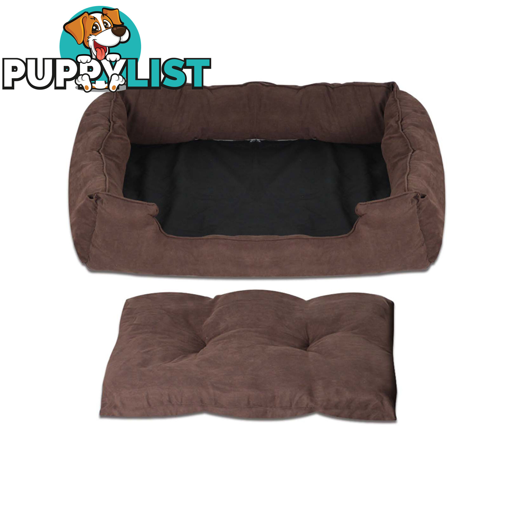 Faux Suede Washable Dog Bed - Large