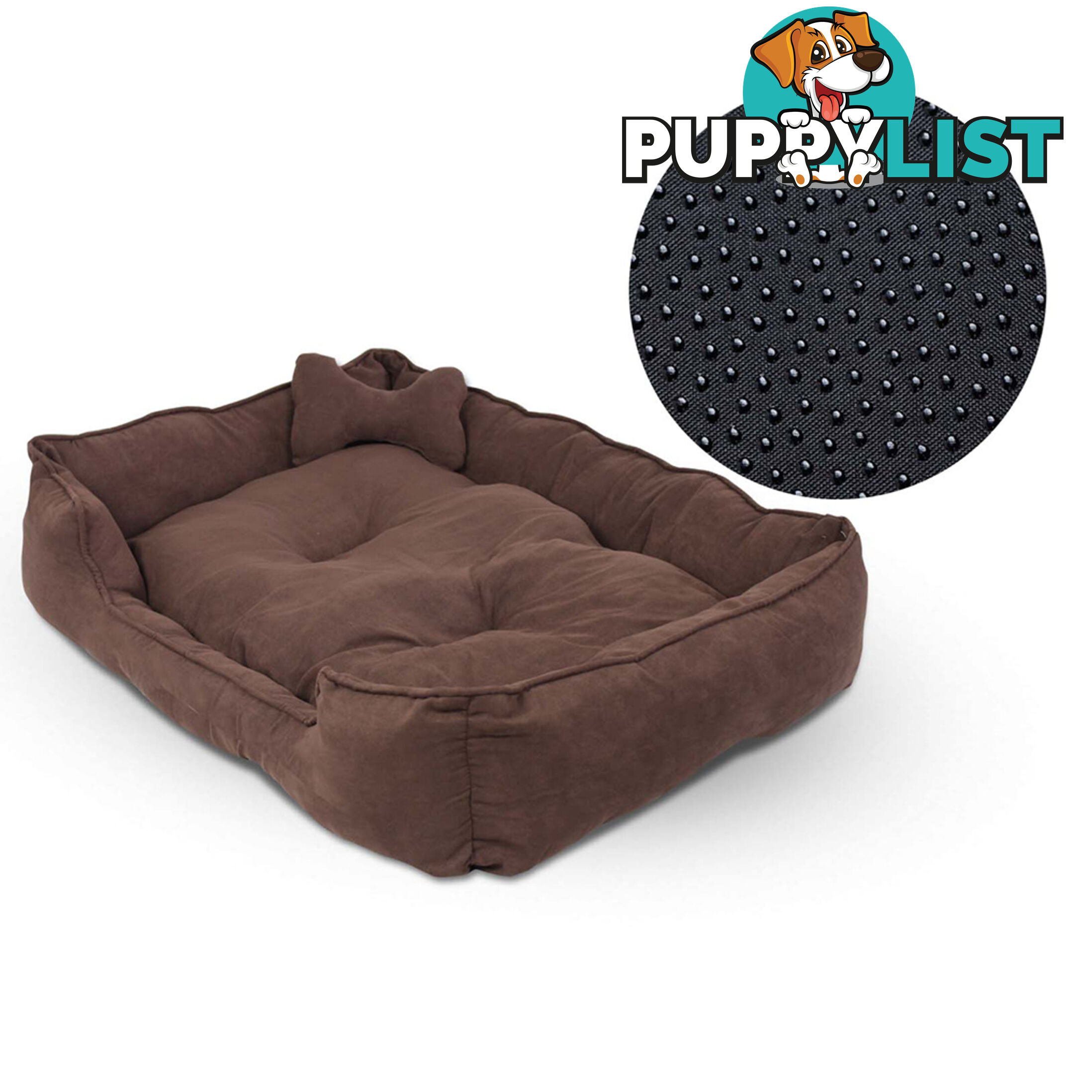 Faux Suede Washable Dog Bed - Large