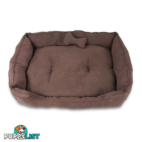 Faux Suede Washable Dog Bed - Large