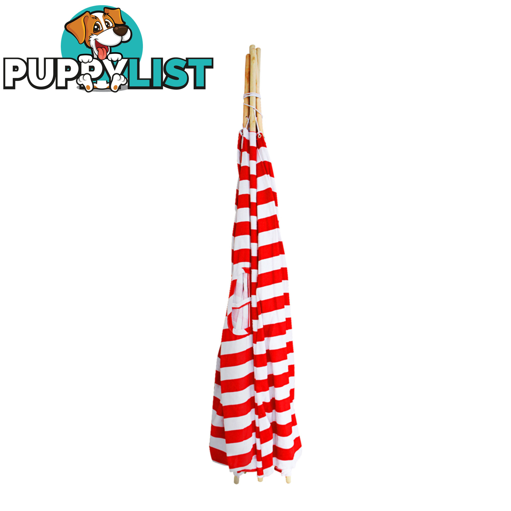 5 Poles Teepee Tent w/ Storage Bag Red